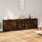Credenze 3 pz Rovere Fumo in Legno Multistrato Credenze 3 pz Rovere Fumo in Legno Multistrato