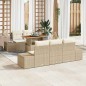 vidaXL Set da Pranzo da Giardino in 6 Pezzi con Cuscini Beige.