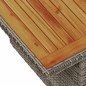 vidaXL Set da Pranzo da Giardino 7 Pezzi con Cuscini Grigi in Polirattan e Acacia
