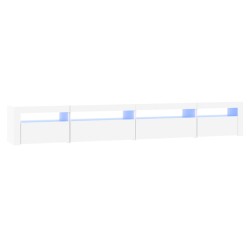 vidaXL Mobile Porta TV con Luci LED Bianco 270x35x40 cm