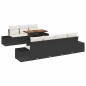 vidaXL Set da Pranzo da Giardino 8 Pezzi con Cuscini in Rattan Composito Nero e Acacia