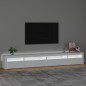vidaXL Mobile Porta TV con Luci LED Bianco 270x35x40 cm vidaXL Mobile Porta TV con Luci LED Bianco 270x35x40 cm