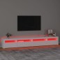 vidaXL Mobile Porta TV con Luci LED Bianco 270x35x40 cm vidaXL Mobile Porta TV con Luci LED Bianco 270x35x40 cm