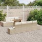 vidaXL Set da Pranzo per Giardino 8 Pezzi con Cuscini Beige in Rattan e Acacia vidaXL Set da Pranzo per Giardino 8 Pezzi con Cuscini Beige in Rattan e Acacia
