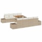 vidaXL Set da Pranzo da Giardino 9 Pezzi con Cuscini Beige in Rattan Sintetico e Acacia vidaXL Set da Pranzo da Giardino 9 Pezzi con Cuscini Beige in Rattan Sintetico e Acacia