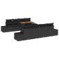 vidaXL Set da Pranzo da Giardino 9 Pezzi con Cuscini in Rattan Nero e Piano in Acacia