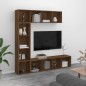 vidaXL Set Mobili Libreria / Porta TV 3pz Rovere Marrone 180x30x180 cm vidaXL Set Mobili Libreria / Porta TV 3pz Rovere Marrone 180x30x180 cm