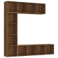 vidaXL Set Mobili Libreria / Porta TV 3pz Rovere Marrone 180x30x180 cm vidaXL Set Mobili Libreria / Porta TV 3pz Rovere Marrone 180x30x180 cm