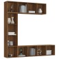 vidaXL Set Mobili Libreria / Porta TV 3pz Rovere Marrone 180x30x180 cm vidaXL Set Mobili Libreria / Porta TV 3pz Rovere Marrone 180x30x180 cm