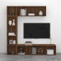 vidaXL Set Mobili Libreria / Porta TV 3pz Rovere Marrone 180x30x180 cm vidaXL Set Mobili Libreria / Porta TV 3pz Rovere Marrone 180x30x180 cm