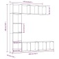 vidaXL Set Mobili Libreria / Porta TV 3pz Rovere Marrone 180x30x180 cm vidaXL Set Mobili Libreria / Porta TV 3pz Rovere Marrone 180x30x180 cm