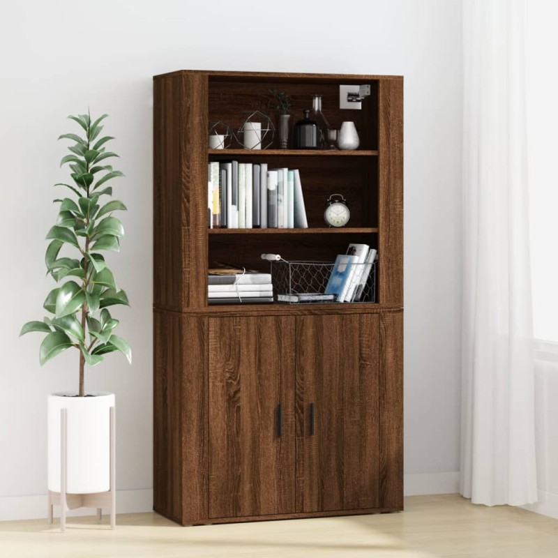 Credenza Rovere Marrone in Legno Multistrato Credenza Rovere Marrone in Legno Multistrato