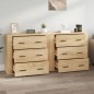 vidaXL Credenze 2 pz Rovere Sonoma in Legno Multistrato vidaXL Credenze 2 pz Rovere Sonoma in Legno Multistrato