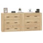 vidaXL Credenze 2 pz Rovere Sonoma in Legno Multistrato vidaXL Credenze 2 pz Rovere Sonoma in Legno Multistrato