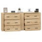 vidaXL Credenze 2 pz Rovere Sonoma in Legno Multistrato vidaXL Credenze 2 pz Rovere Sonoma in Legno Multistrato
