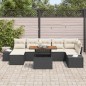 vidaXL Set da pranzo da giardino 8 pezzi con cuscini in rattan sintetico nero e acacia vidaXL Set da pranzo da giardino 8 pezzi con cuscini in rattan sintetico nero e acacia