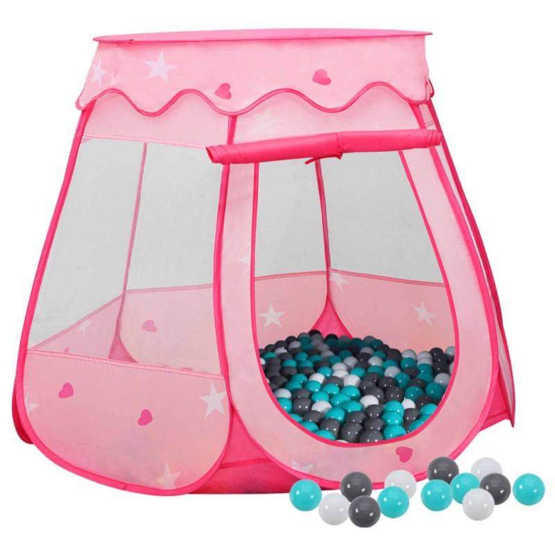 Tenda da Gioco per Bambini Rosa con 250 Palline 102x102x82 cm Tenda da Gioco per Bambini Rosa con 250 Palline 102x102x82 cm