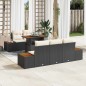 vidaXL Set da pranzo da giardino 6 pezzi con cuscini in polirattan nero vidaXL Set da pranzo da giardino 6 pezzi con cuscini in polirattan nero