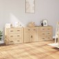 Credenze 3 pz Rovere Sonoma in Legno Multistrato Credenze 3 pz Rovere Sonoma in Legno Multistrato