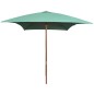 Ombrellone 200x300 cm con Palo in Legno Verde Ombrellone 200x300 cm con Palo in Legno Verde