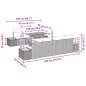 vidaXL Set da Pranzo per Giardino 8 pcs Beige 100 x 55 x 73 cm