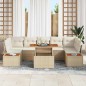 vidaXL Set di Pranzo da Giardino 8 Pezzi con Cuscini in Rattan Sintetico Beige e Acacia vidaXL Set di Pranzo da Giardino 8 Pezzi con Cuscini in Rattan Sintetico Beige e Acacia