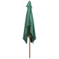 Ombrellone 200x300 cm con Palo in Legno Verde Ombrellone 200x300 cm con Palo in Legno Verde