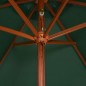 Ombrellone 200x300 cm con Palo in Legno Verde Ombrellone 200x300 cm con Palo in Legno Verde