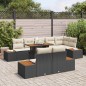 vidaXL Set Giardino 9 Pezzi con Cuscini Neri