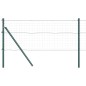 Pali di Recinzione vidaXL 26 pz Verde Ø32 mm 80 cm Acciaio Zincato Pali di Recinzione vidaXL 26 pz Verde Ø32 mm 80 cm Acciaio Zincato