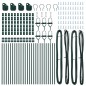 Pali di Recinzione vidaXL 26 pz Verde Ø32 mm 80 cm Acciaio Zincato Pali di Recinzione vidaXL 26 pz Verde Ø32 mm 80 cm Acciaio Zincato