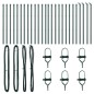 vidaXL Posti per Recinzione 26 pz Verde Ø32 mm 100 cm in Acciaio Galvanizzato vidaXL Posti per Recinzione 26 pz Verde Ø32 mm 100 cm in Acciaio Galvanizzato
