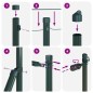 vidaXL Posti per Recinzione 26 pz Verde Ø32 mm 100 cm in Acciaio Galvanizzato vidaXL Posti per Recinzione 26 pz Verde Ø32 mm 100 cm in Acciaio Galvanizzato