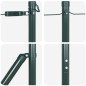 vidaXL Pali per recinzione 52 pz Verde Ø32 mm 200 cm in acciaio zincato vidaXL Pali per recinzione 52 pz Verde Ø32 mm 200 cm in acciaio zincato