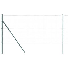 vidaXL 26 pz di Posti per Recinzione Verde Ø32 mm 210 cm in Acciaio Galvanizzato