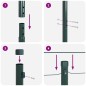 vidaXL 26 pz di Posti per Recinzione Verde Ø32 mm 210 cm in Acciaio Galvanizzato vidaXL 26 pz di Posti per Recinzione Verde Ø32 mm 210 cm in Acciaio Galvanizzato