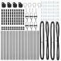 vidaXL Pali per Recinzione 26 pz Grigio Ø32 mm 80 cm in Acciaio Galvanizzato vidaXL Pali per Recinzione 26 pz Grigio Ø32 mm 80 cm in Acciaio Galvanizzato