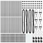 vidaXL Kit di recinzioni 52 pz Grigio Ø32 mm 80 cm in Acciaio Zincato vidaXL Kit di recinzioni 52 pz Grigio Ø32 mm 80 cm in Acciaio Zincato