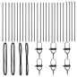 vidaXL Pali per Recinzione 26 pz Grigio Ø32 mm 200 cm in Acciaio Galvanizzato vidaXL Pali per Recinzione 26 pz Grigio Ø32 mm 200 cm in Acciaio Galvanizzato