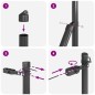 vidaXL Posti per Recinzione 52 pcs Grigio Ø32 mm 200 cm in Acciaio Zincato vidaXL Posti per Recinzione 52 pcs Grigio Ø32 mm 200 cm in Acciaio Zincato
