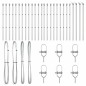 vidaXL Set di 26 Pali da Recinzione Ø32 mm 100 cm in Acciaio Zincato vidaXL Set di 26 Pali da Recinzione Ø32 mm 100 cm in Acciaio Zincato