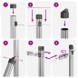 vidaXL Set di 26 Pali da Recinzione Ø32 mm 100 cm in Acciaio Zincato vidaXL Set di 26 Pali da Recinzione Ø32 mm 100 cm in Acciaio Zincato