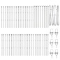 vidaXL Posti per recinzione 52 pz Ø32 mm 100 cm Acciaio galvanizzato vidaXL Posti per recinzione 52 pz Ø32 mm 100 cm Acciaio galvanizzato
