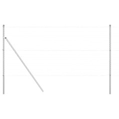 vidaXL Poste da Recinzione 52 Pz Ø32 mm 200 cm in Acciaio Zincato