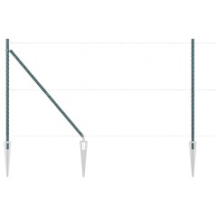 vidaXL Pali per recinzione , 26 pezzi, Ø32 mm, 140 cm, in acciaio zincato