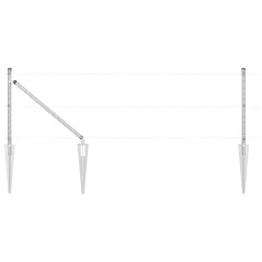 vidaXL Pali per recinzioni con punta - 26 pezzi Ø32 mm, alti 120 cm in acciaio zincato