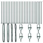 vidaXL Poste per Recinzione con Piattaforme di Base 26 pezzi Ø32mm 50cm Acciaio Galvanizzato vidaXL Poste per Recinzione con Piattaforme di Base 26 pezzi Ø32mm 50cm Acciaio Galvanizzato