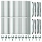vidaXL Poste da Recinzione con Piastra di Base - 52 pz Ø32mm 50cm in Acciaio Galvanizzato vidaXL Poste da Recinzione con Piastra di Base - 52 pz Ø32mm 50cm in Acciaio Galvanizzato