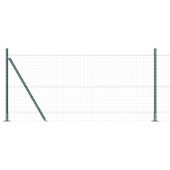 vidaXL Pali per recinzione con basi - 26 pezzi di Ø32mm e 90cm in acciaio zincato