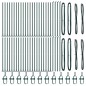 vidaXL Pali per Recinzione con Piattaforme 52 Pz Ø32mm 68,5cm in Acciaio Galvanizzato vidaXL Pali per Recinzione con Piattaforme 52 Pz Ø32mm 68,5cm in Acciaio Galvanizzato